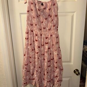 Disney Pink and Red Minnie Floral Midi Dress